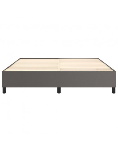 Struttura Letto a Rete a Molle Grigio 160x200 cm in Similpelle