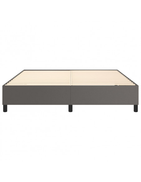 Struttura Letto a Rete a Molle Grigio 160x200 cm in Similpelle