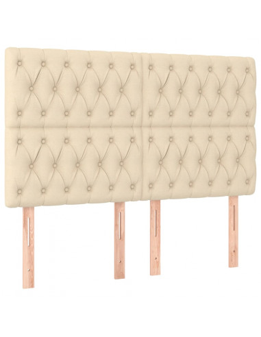 Giroletto a Molle con Materasso Crema 140x200 cm in Tessuto