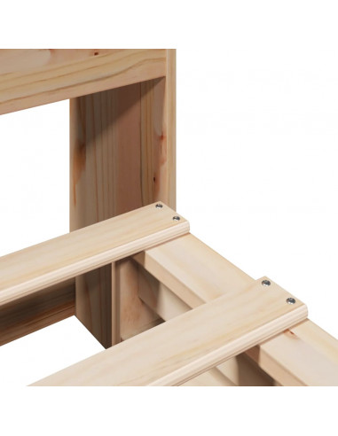 Letto Libreria senza Materasso 180x200 cm Legno Massello