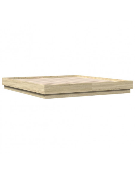 Giroletto con Luci LED Rovere Sonoma 200x200 cm