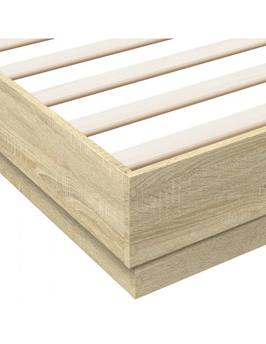 Giroletto con Luci LED Rovere Sonoma 200x200 cm