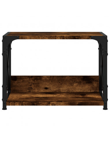 Supporto Stampante 2 Livelli Rovere Fumo 44x26x31,5 Multistrato