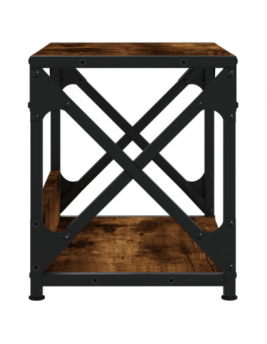 Supporto Stampante 2 Livelli Rovere Fumo 44x26x31,5 Multistrato