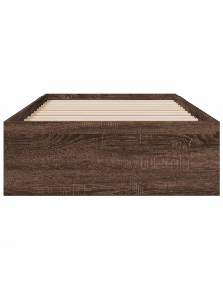 Giroletto Cassetti Rovere Marrone 100x200 cm Legno Multistrato