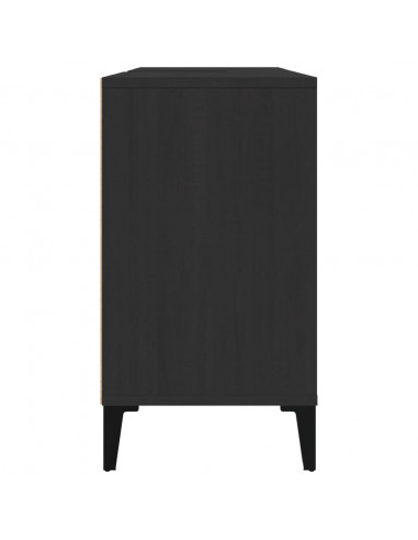 Mobile Lavabo Nero 80x33x60 cm in Legno Multistrato