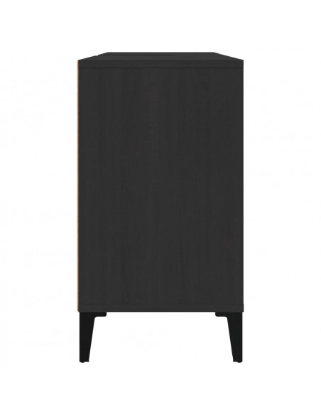 Mobile Lavabo Nero 80x33x60 cm in Legno Multistrato