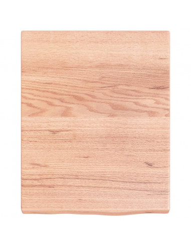 Piano Bagno Marrone 40x50x(2-4) cm Legno Massello Trattato