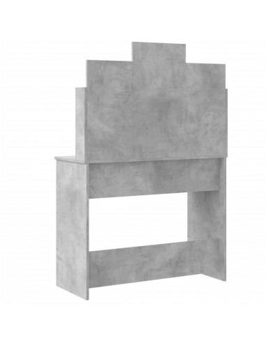 Toeletta con Luci LED Grigio Cemento 96x40x142 cm