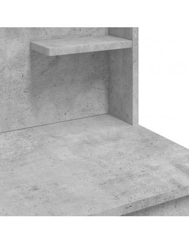 Toeletta con Luci LED Grigio Cemento 96x40x142 cm