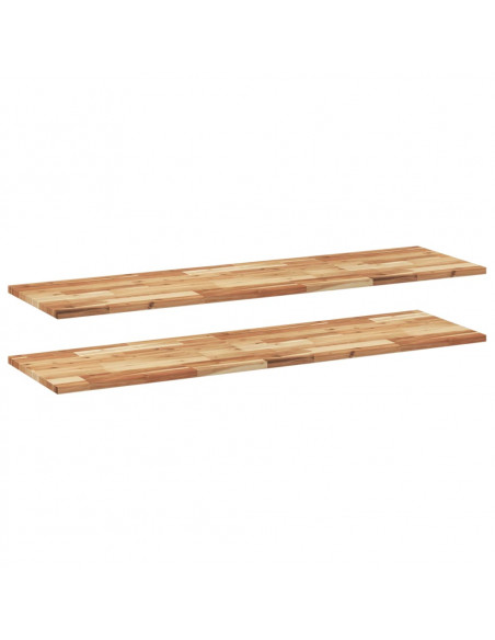 Mensole da Parete 2 pz 120x40x2 cm Legno Acacia Rifinito a Olio