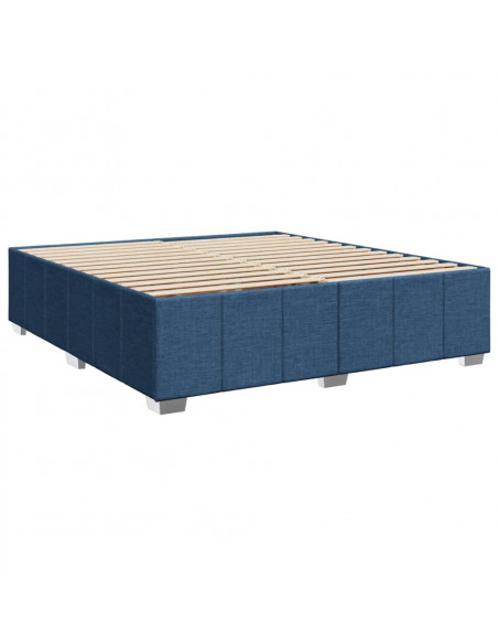 Giroletto a Molle con Materasso Blu 180x200 cm in Tessuto