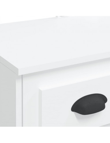 Toeletta con Luci LED Bianca 90x42x132,5 cm