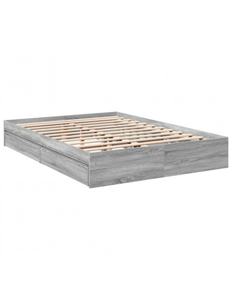 Giroletto Cassetti Grigio Sonoma 150x200 cm Legno Multistrato