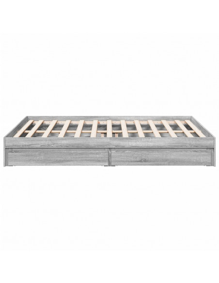 Giroletto Cassetti Grigio Sonoma 150x200 cm Legno Multistrato