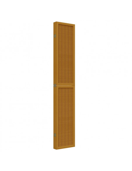 Divisorio Ambienti 6 Pannelli Marrone Legno Massello Paulownia