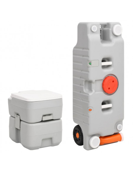 Set Toilette da Campeggio Portatile e Tanica d'Acqua