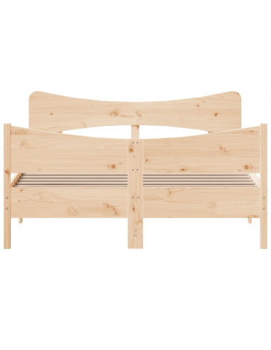 Giroletto con Testiera 150x200 cm in Legno Massello di Pino