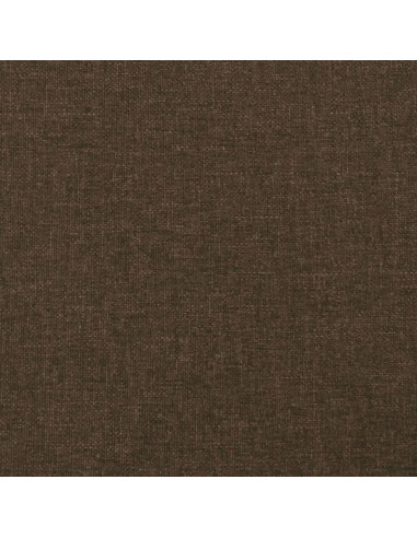 Giroletto a Molle con Materasso Marrone Scuro 90x200 cm Tessuto
