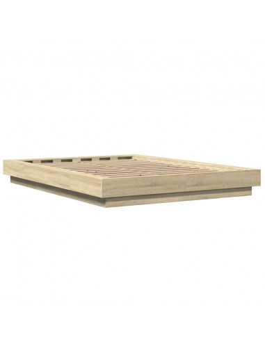 Giroletto Luci LED Rovere Sonoma 140x200 cm Legno Multistrato