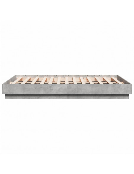 Giroletto con Luci LED Grigio Cemento 135x190 cm