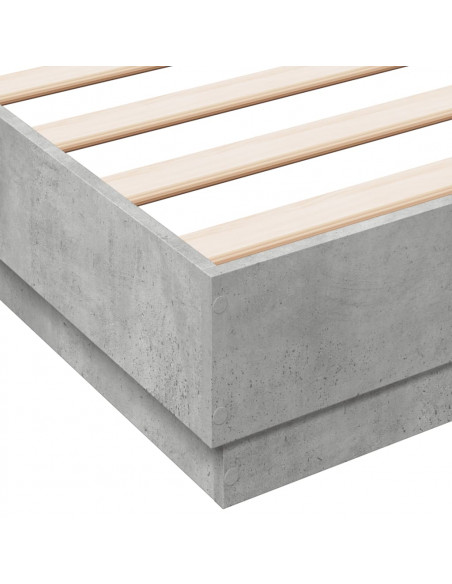 Giroletto con Luci LED Grigio Cemento 135x190 cm