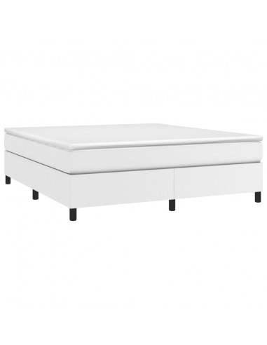 Giroletto a Molle con Materasso Bianco 180x200 cm in Similpelle