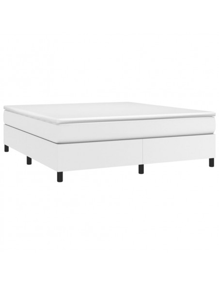 Giroletto a Molle con Materasso Bianco 180x200 cm in Similpelle