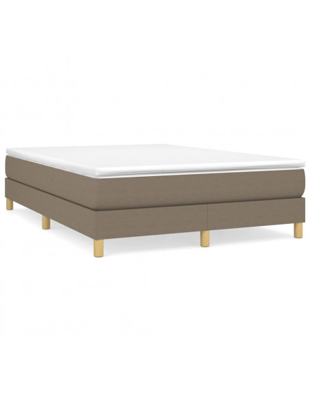 Giroletto a Molle con Materasso Tortora 140x190 cm in Tessuto