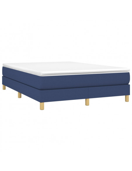 Giroletto a Molle con Materasso Blu 140x190 cm in Tessuto