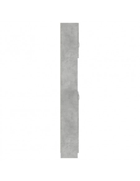 Mobile da Bagno Grigio Cemento 32x25,5x190 cm Legno Multistrato