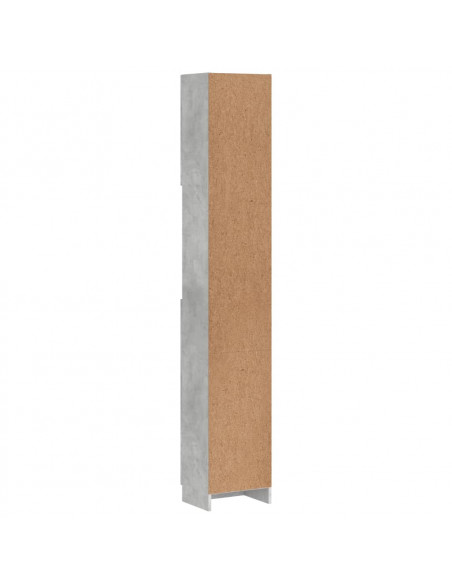 Mobile da Bagno Grigio Cemento 32x25,5x190 cm Legno Multistrato