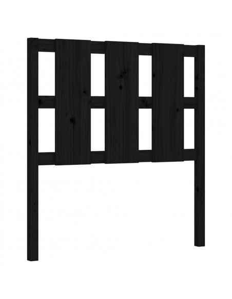 Giroletto con Testiera Nero Small Single in Legno Massello