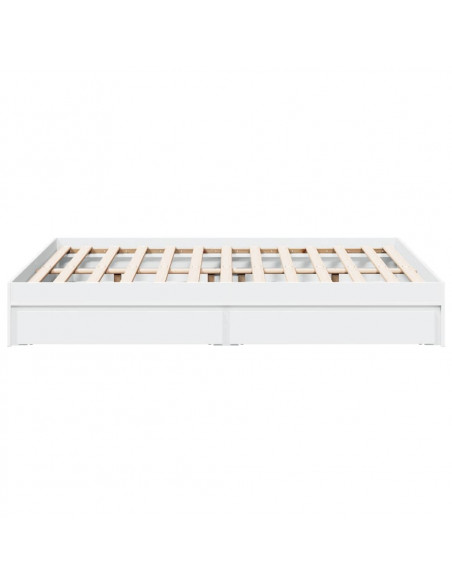 Giroletto con Cassetti Bianco 140x200 cm in Legno Multistrato