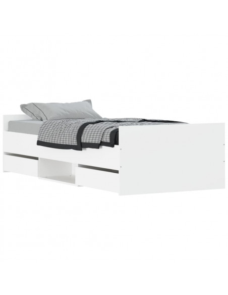 Giroletto con Testiera e Pediera Bianco 90x190 cm