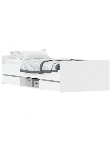 Giroletto con Testiera e Pediera Bianco 90x190 cm