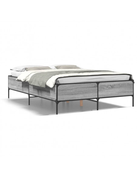 Giroletto Grigio Sonoma 150x200 cm in Legno Multistrato Metallo