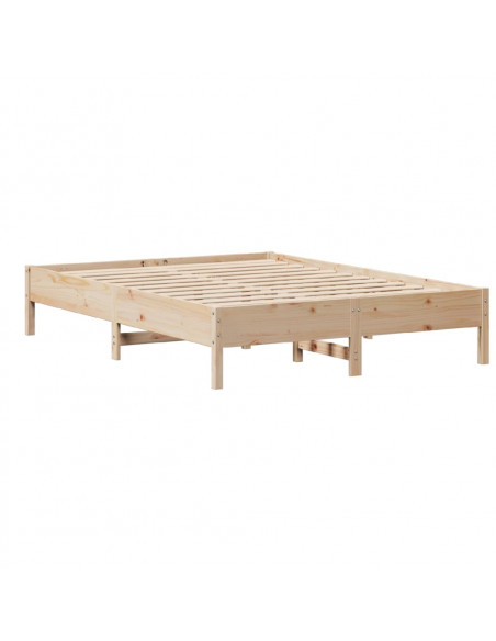 Letto senza Materasso 140x200 cm in Legno Massello di Pino