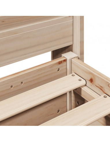 Letto senza Materasso 140x200 cm in Legno Massello di Pino