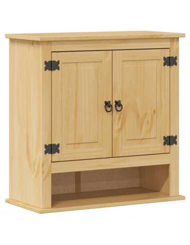 Mobile Bagno a Parete Corona 70x33x71,5cm Legno Massello Pino