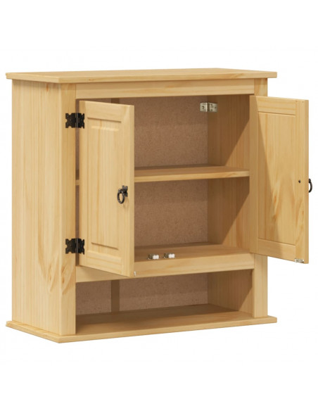 Mobile Bagno a Parete Corona 70x33x71,5cm Legno Massello Pino