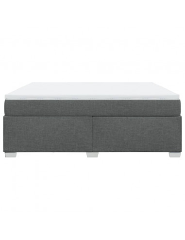 Giroletto a Molle con Materasso Grigio Scuro 180x200 cm Tessuto