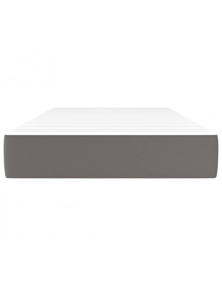 Materasso a Molle Grigio 90x200x20 cm in Similpelle