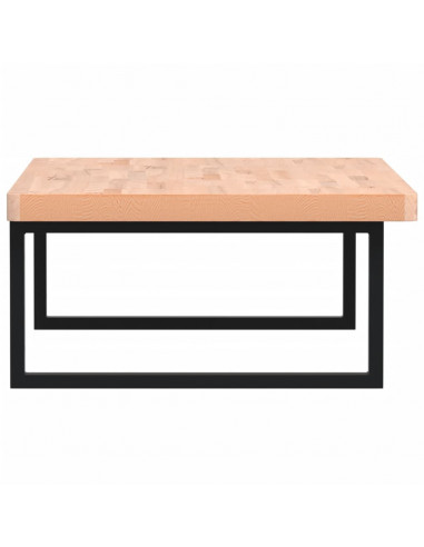 Ripiano a Parete per Lavabo in Acciaio e Massello di Faggio