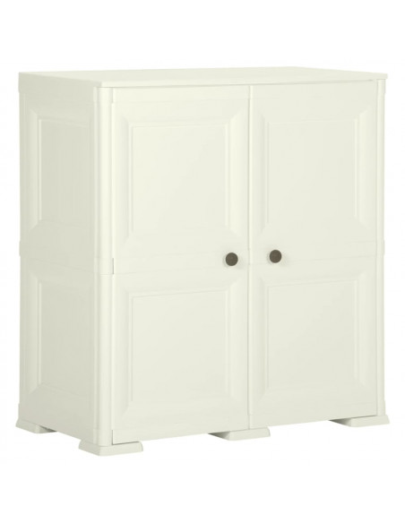 Armadietto in Plastica 79x43x85,5 cm Effetto Legno Vaniglia