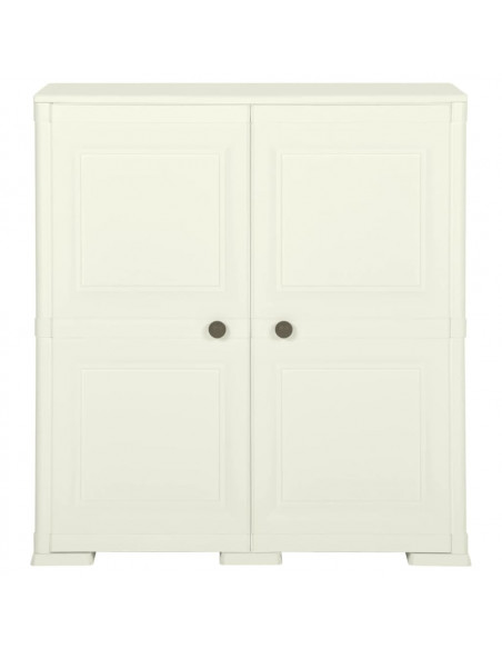 Armadietto in Plastica 79x43x85,5 cm Effetto Legno Vaniglia