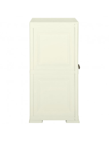 Armadietto in Plastica 79x43x85,5 cm Effetto Legno Vaniglia