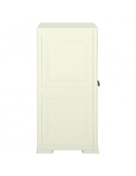 Armadietto in Plastica 79x43x85,5 cm Effetto Legno Vaniglia