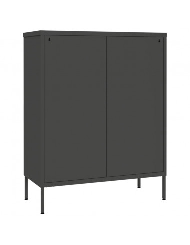 Cassettiera Antracite 80x35x101,5 cm in Acciaio