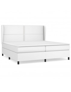 Giroletto a Molle con Materasso Bianco 200x200cm in Similpelle 2